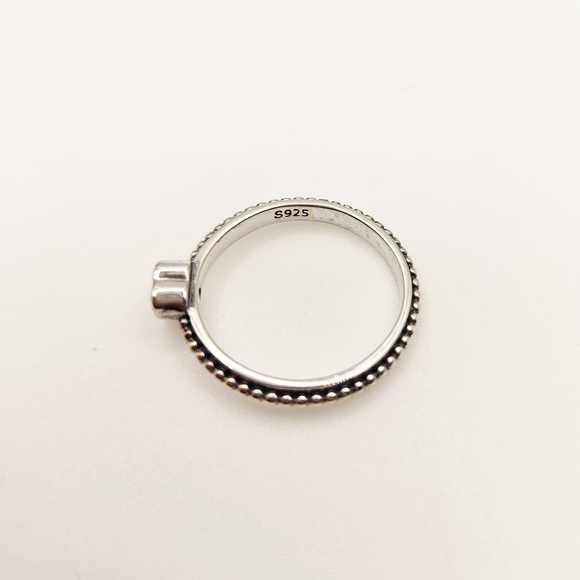 Diamond CZ Stackable .925 Sterling Silver Heart Ring New Dainty - Picture 4 of 5